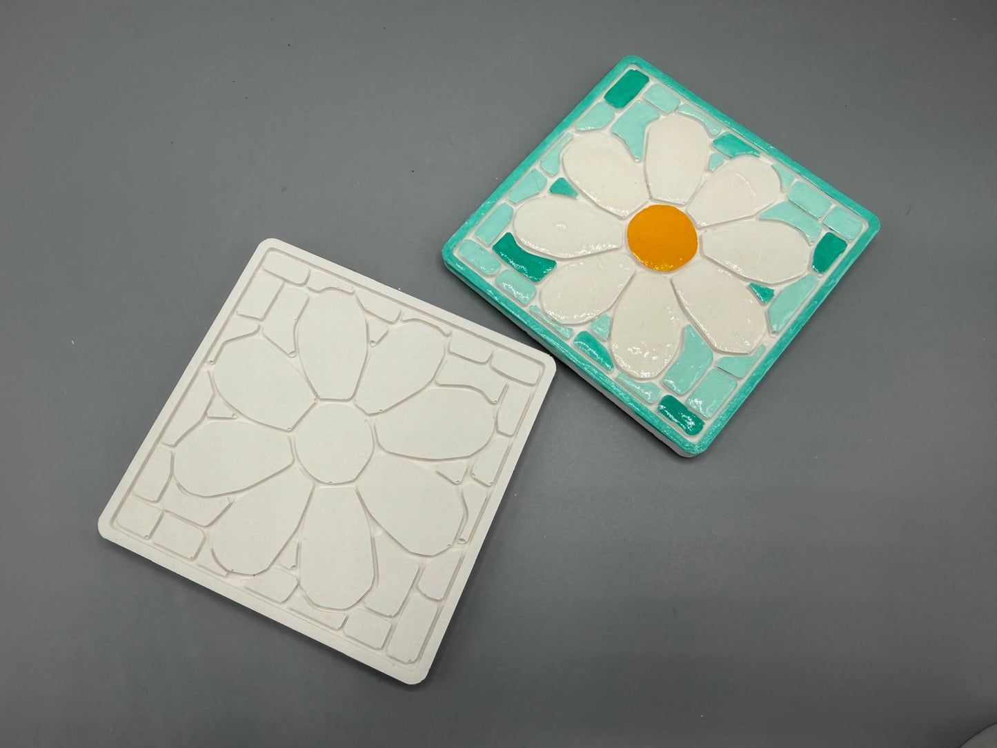 Mosaik-Fliese "Margerite" zum Selbstbemalen